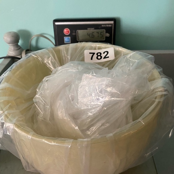 Large Yellow/Green Handblown Vintage Custard Glass Bowl 8” D x 5" H Heavy EUC - Picture 11 of 11